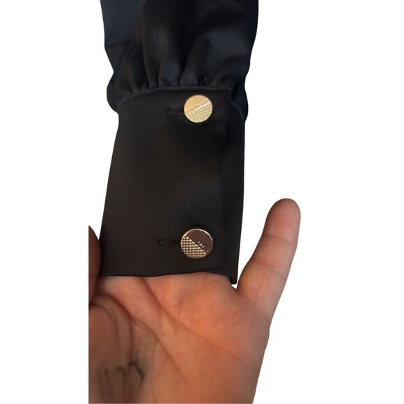 Ted Baker London Black Floral Wrap Sheath Dress size 1 - Picture 9 of 16